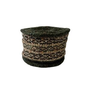 OSFM Vtg Dyed In The Wool Hand Knit Irish Wool Hat Cabincore Heritage Fisherman